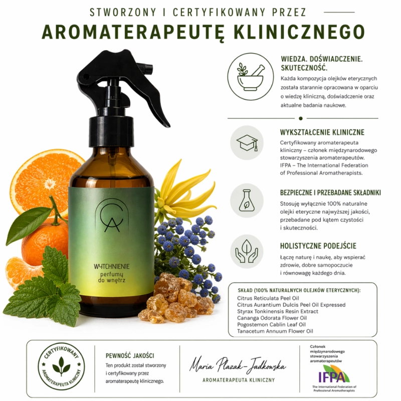 WYTCHNIENIE naturalne perfumy do wnętrz z olejków eterycznych bez chemii