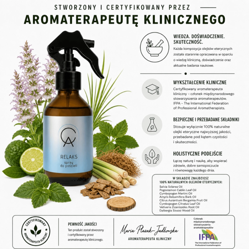 Relaks Naturalny Spray do Pościeli