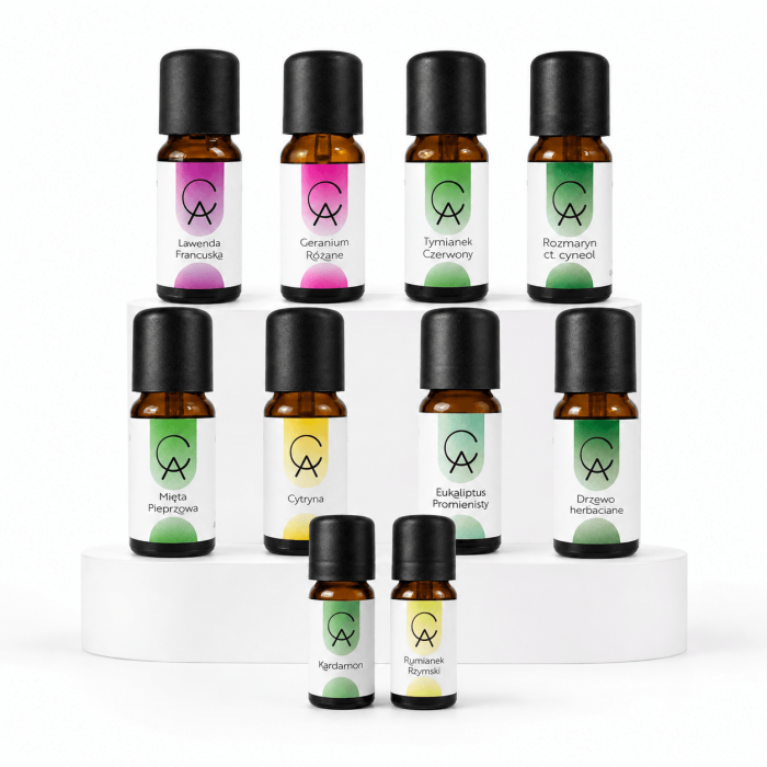 Zestaw podstawowy do aromaterapii według Valie Ann Worwood 10 naturalnych olejków eterycznych Cananga