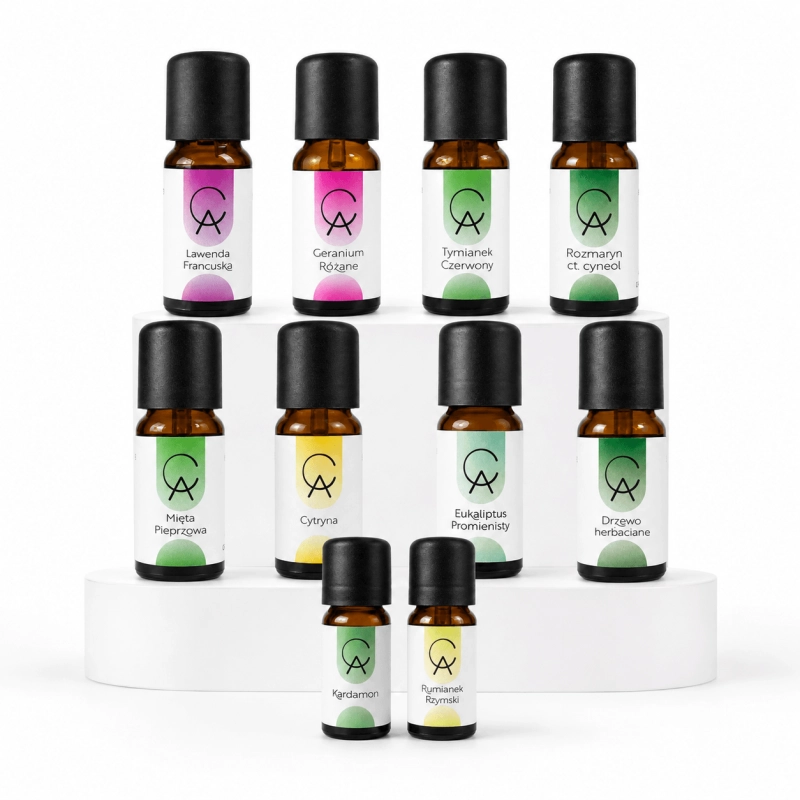 Zestaw podstawowy do aromaterapii według Valie Ann Worwood 10 naturalnych olejków eterycznych Cananga