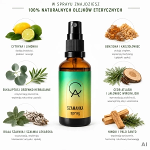 SZAMANKA - aromaterapeutyczny spray do przestrzeni, 50 ml