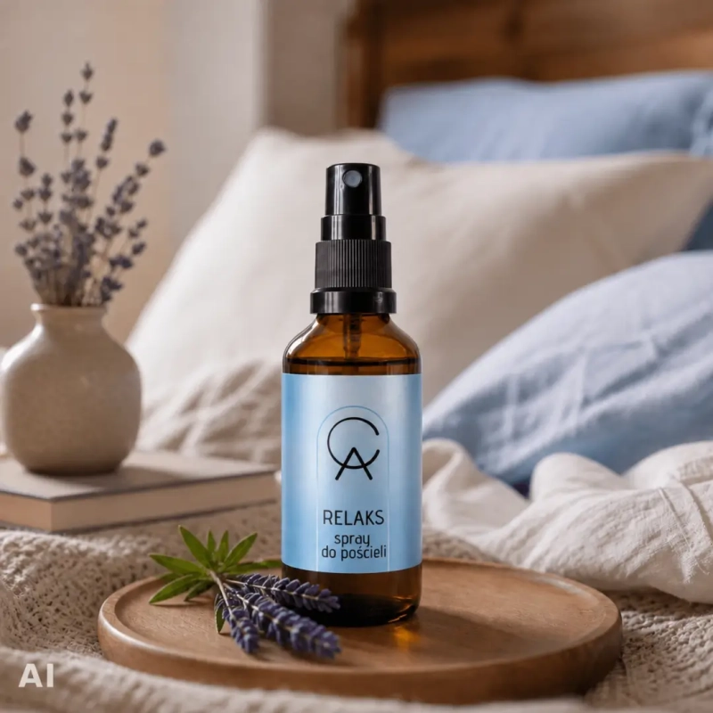 RELAKS – aromaterapeutyczny spray do pościeli z olejków eterycznych, 50 ml