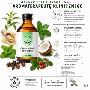 Olej do płukania ust CLASSIC z olejkami eterycznymi – mocno odświeżający, 150 ml