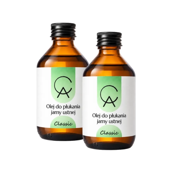 Zestaw CLASSIC – olej do płukania ust z olejkami eterycznymi, mocno odświeżający, 2×150 ml