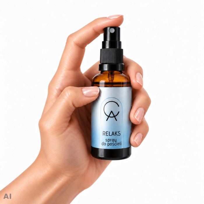 RELAKS – aromaterapeutyczny spray do pościeli z olejków eterycznych, 50 ml